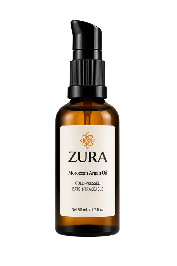 ZURA Moroccan argan oil, 50ml airless pump bottle